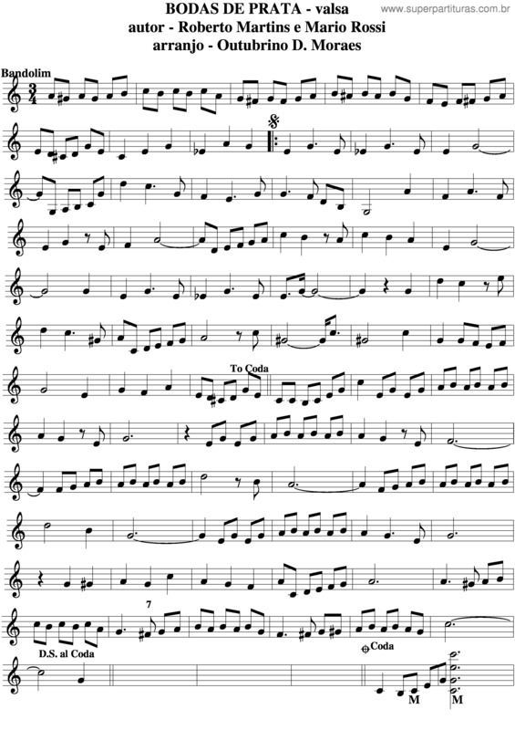 Partitura da música Bodas De Prata v.8