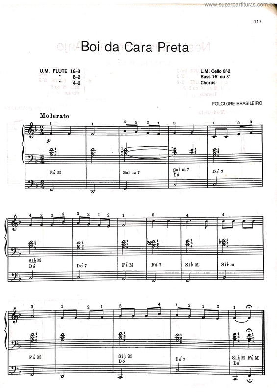 Partitura da música Boi Da Cara Preta v.4