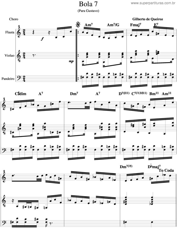 Partitura da música Bola 7