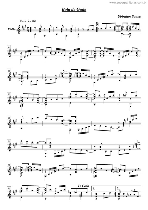 Partitura da música Bola De Gude