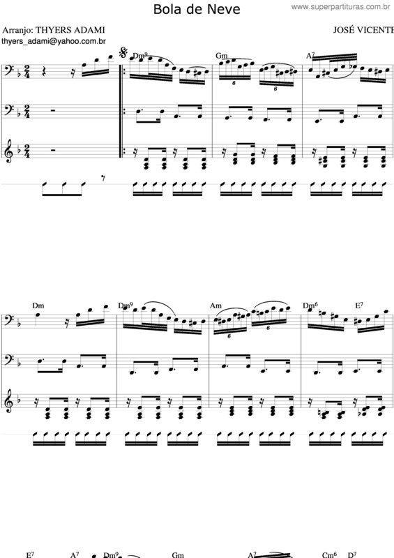 Partitura da música Bola De Neve v.3