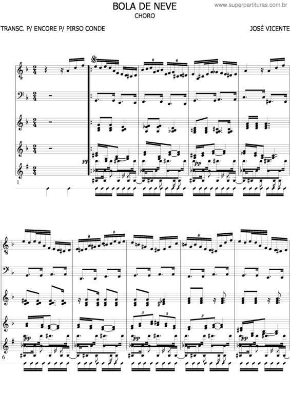 Partitura da música Bola De Neve v.4