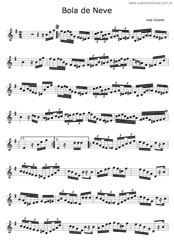 Partitura da música Bola De Neve v.5