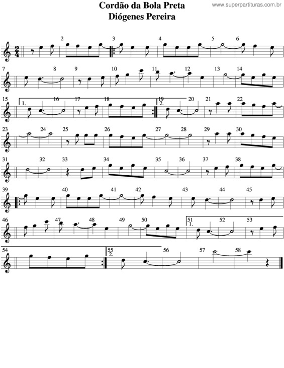 Partitura da música Bola Preta v.3