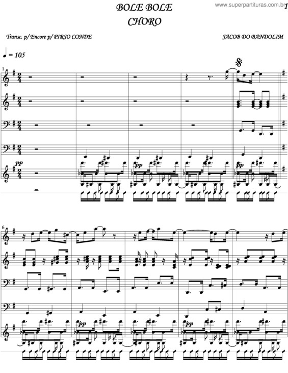 Partitura da música Bole Bole v.4