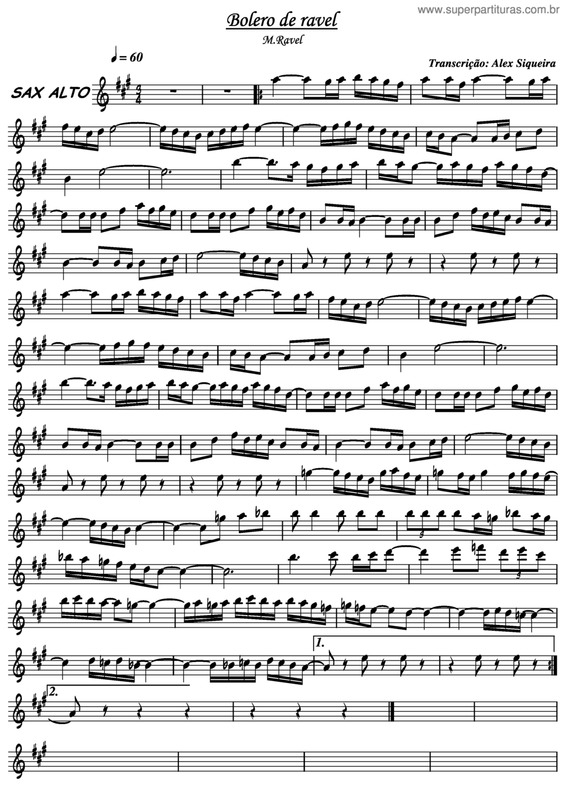 Partitura da música Bolero de Ravel v.4