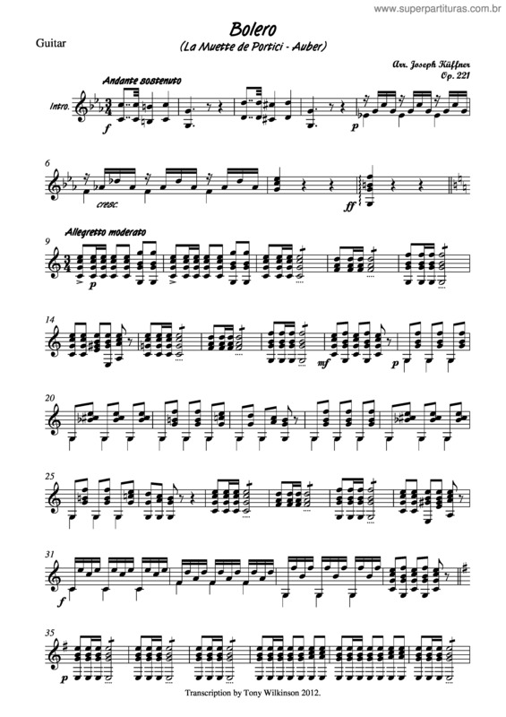 Partitura da música Bolero v.8