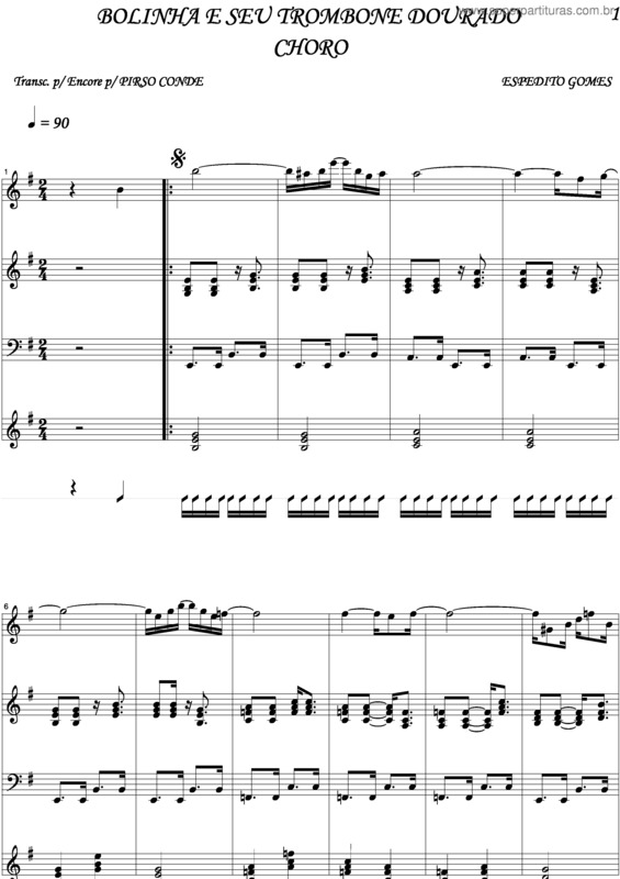 Partitura da música Bolinha E Seu Trombone Dourado v.2