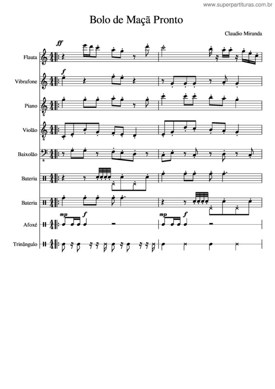 Partitura da música Bolo De Maçã Pronto