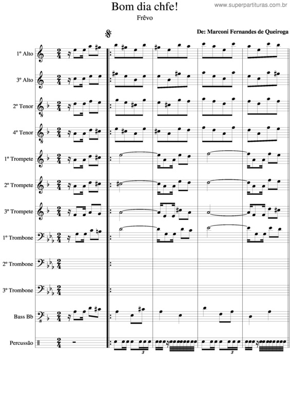 Partitura da música Bom Dia Chefe!