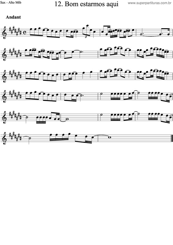 Partitura da música Bom Estarmos Aqui v.2