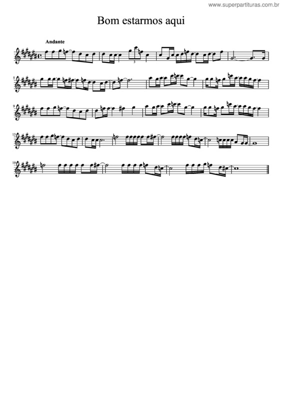 Partitura da música Bom Estarmos Aqui v.4