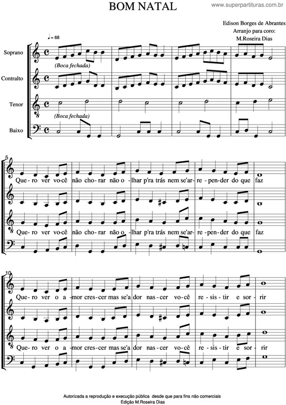 Partitura da música Bom Natal v.2