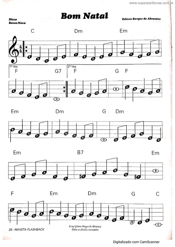 Partitura da música Bom Natal v.6