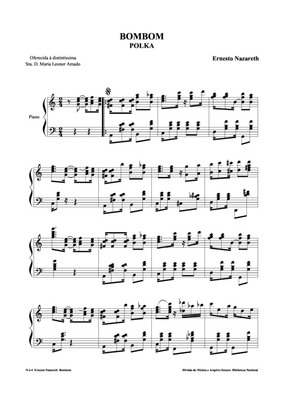 Partitura da música Bombom v.5