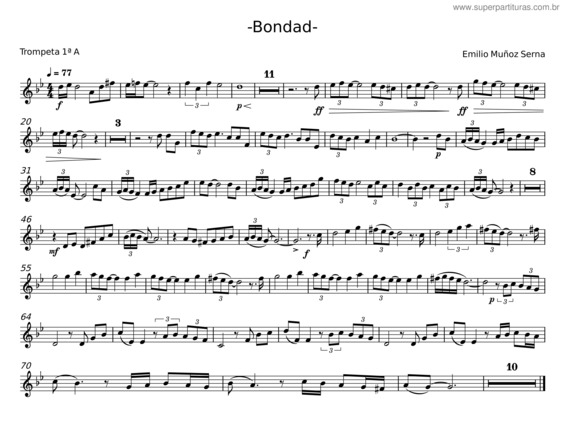 Partitura da música Bondad – Emilio Muñoz Serna