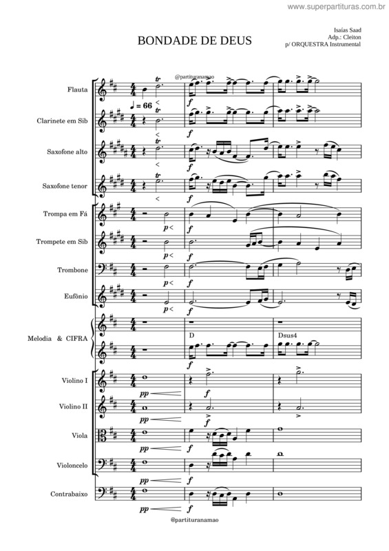 Partitura da música Bondade De Deus v.35