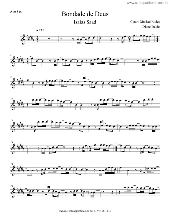 Partitura da música Bondade De Deus v.4