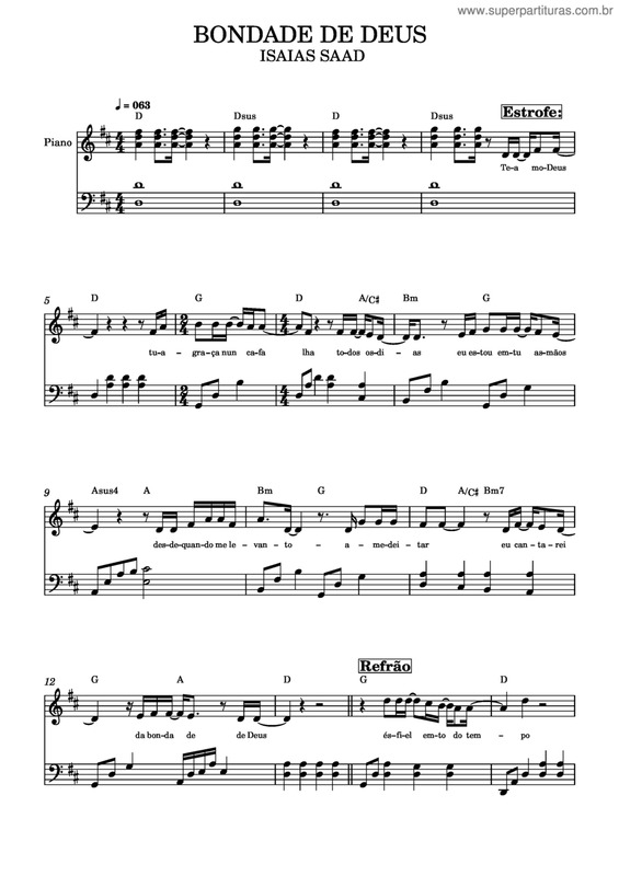Partitura da música Bondade De Deus v.8
