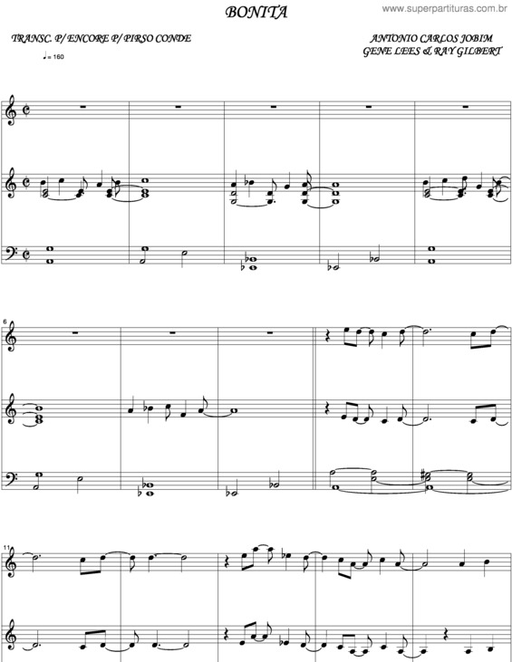 Partitura da música Bonita v.2