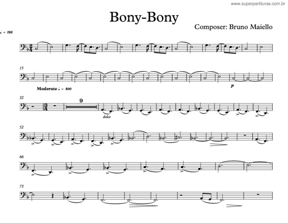 Partitura da música Bony Bony v.5