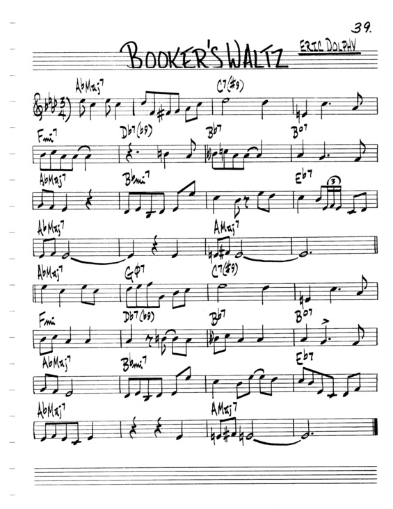 Partitura da música Bookers Waltz v.3
