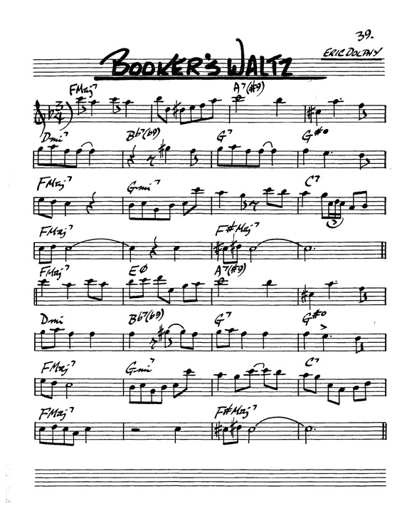 Partitura da música Bookers Waltz