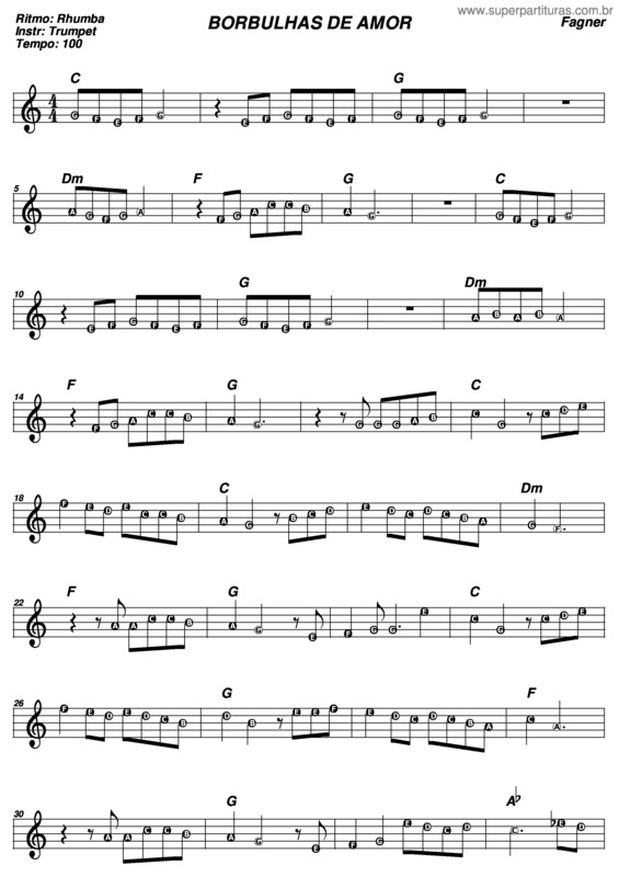 Partitura da música Borbulhas De Amor v.3