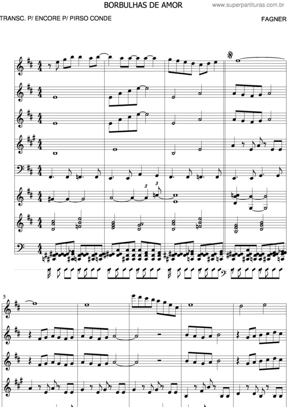 Partitura da música Borbulhas De Amor v.4