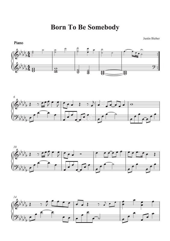 Partitura da música Born To Be Somebody