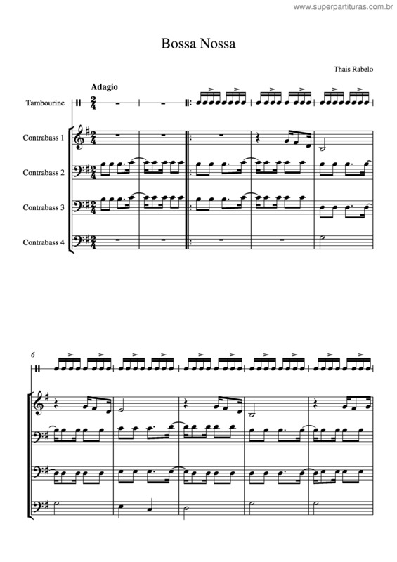 Partitura da música Bossa Nossa