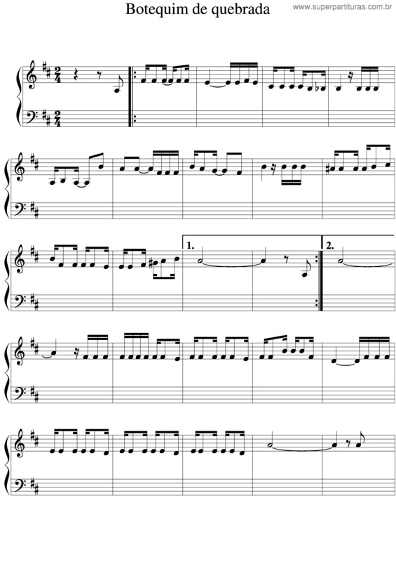 Partitura da música Botequim De Quebrada