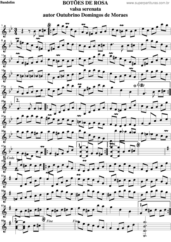 Partitura da música Botões De Rosa v.2