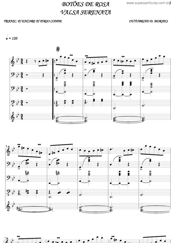 Partitura da música Botões De Rosa v.4