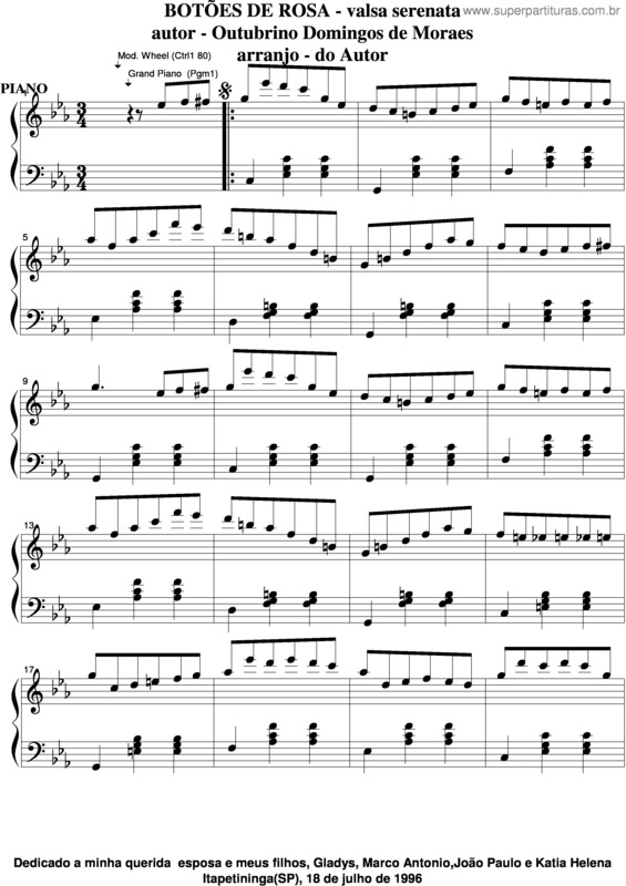 Partitura da música Botões De Rosa v.7