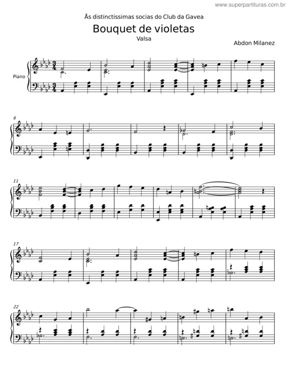 Partitura da música Bouquet De Violetas