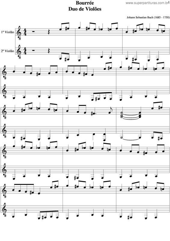 Partitura da música Bouriee v.2