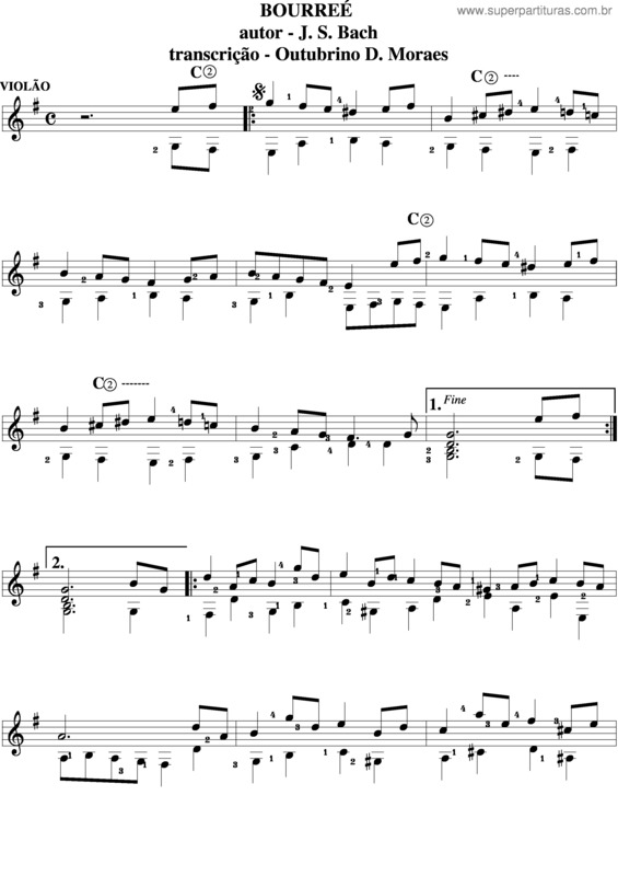 Partitura da música Bouriee