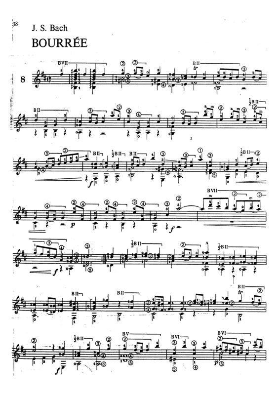 Partitura da música Bourrée In Bm