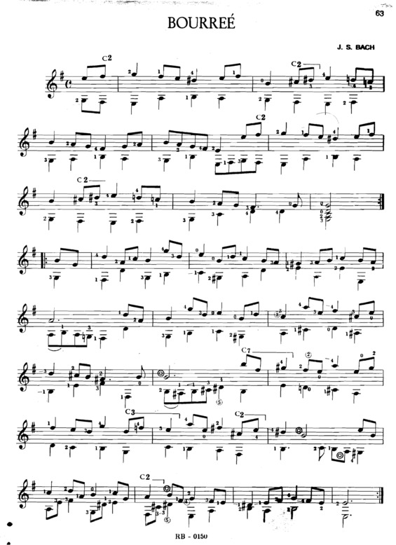 Partitura da música Bourreé v.5