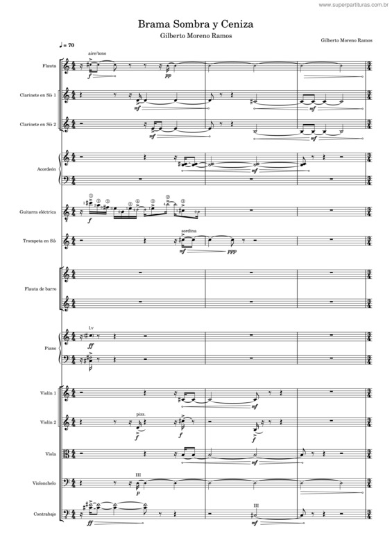 Partitura da música Brama Sombra Y Ceniza – Morenoramosg