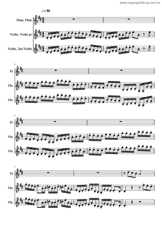 Partitura da música Brandenburg Concerto No 5 D Major – 1St Movement