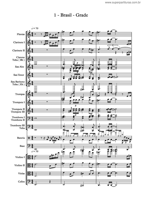 Partitura da música Brasil v.2