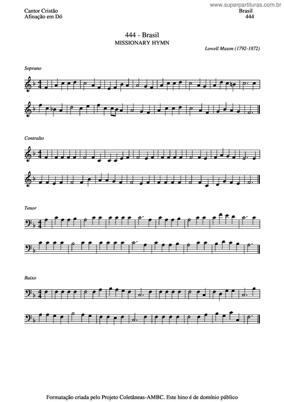 Partitura da música Brasil v.4
