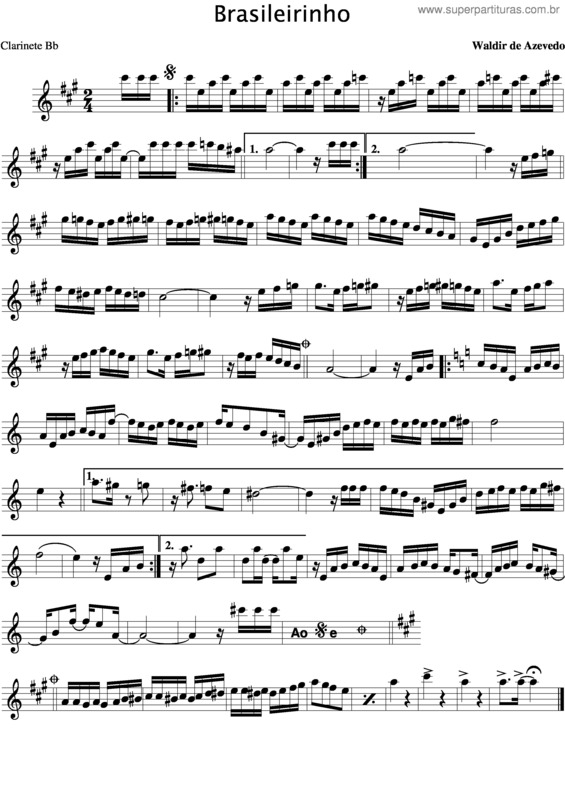 Partitura da música Brasileirinho v.12