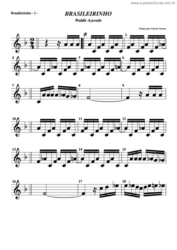 Partitura da música Brasileirinho v.13