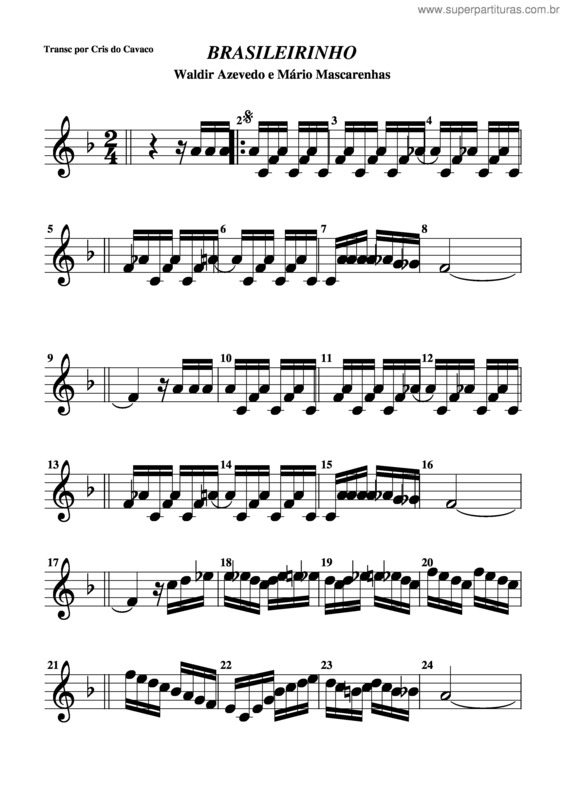 Partitura da música Brasileirinho v.15