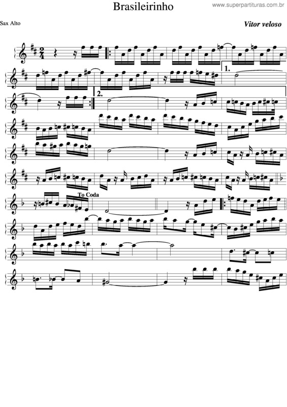 Partitura da música Brasileirinho v.19