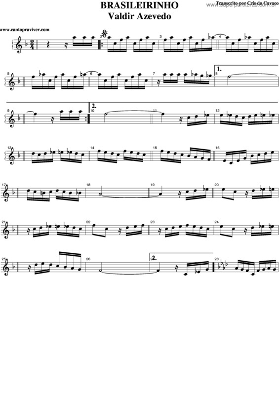 Partitura da música Brasileirinho v.20