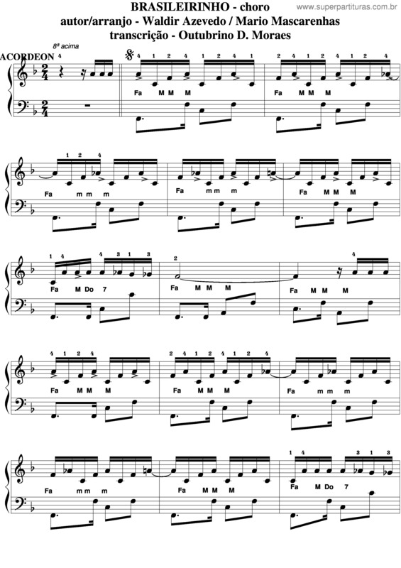 Partitura da música Brasileirinho v.25